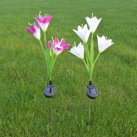 Lily Multi-Changing LED Lights - Solar Garden Stake Lights - Purple