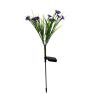 LED Daisy Flower Stake Light Solar Energy Rechargeable for Outdoor Garden - Purple