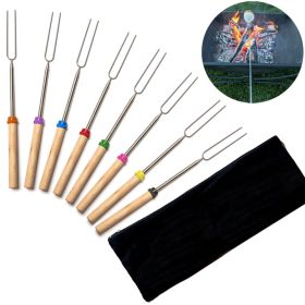 Telescoping Extendable Roasting Fork Stick - 8 pieces