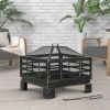 Joseph 24'' H x 26'' W Steel Wood Burning Outdoor Fire Pit - black