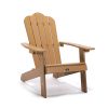 TALE Adirondack Chair Backyard Outdoor Furniture Painted Seating with Cup Holder,For All-Weather - brown