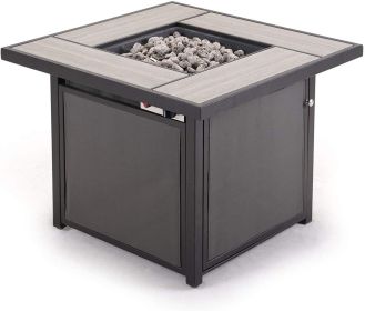 Outdoor 32 Inch Propane Gas Fire Pit Table Square Fire Pit - Square