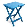 Quick-Fold Side Table,Portable Outdoor Weather Resistant End Table for Patio Balcony Backyard,No Assemble - Blue