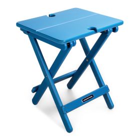 Quick-Fold Side Table,Portable Outdoor Weather Resistant End Table for Patio Balcony Backyard,No Assemble - Blue