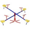 Outdoor Backyard Multiple Kids Playground Equipment 4 Seat Seesaw Teeter Totter For  Active Play 3-8 Years Old - Red+Blue+Yellow - Outdoor Seesaw