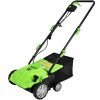 Backyard 2-In-1 Electric Lawn Scarifier And Power Grass Dethatcher W/ 40L Bag - Green - Grass Dethatcher