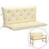 Backyard Patio Fabric Cushion for Swing Chair And Length Chairs - Cream White - 47.2"