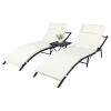 Free shipping Folding Bed Beach chair Three-Piece Set-Black Four Lines  YJ - picture