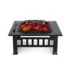 Upland 32inch Charcoal Fire Pit with Cover  - Black