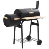 Free shipping Classic charcoal grill smoky machine - black