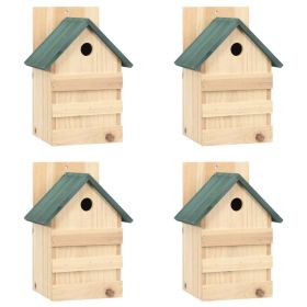 Bird Houses 4 pcs 9.1"x7.5"x13" Firwood - 47248