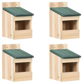 Bird Houses 4 pcs 4.7"x6.3"x7.9" Firwood - 47246