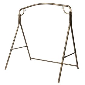 Porch Swing Stand with Antique Bronze Finish, Heavy Duty Swing Frame with Extra Side Bars for Outdoors - Bronze Brush