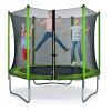 10FT Round Trampoline for Kids with Safety Enclosure Net, Outdoor Backyard Trampoline with Ladder RT - Green