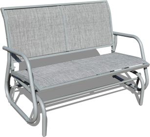 2 Person Swing Glider Chair Patio Swing Bench Garden Rocking Seat for Outdoor Patio,Backyard,Deck Swimming Pool - grey