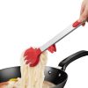 Stainless Steel Kitchen Tongs with Silicone Tips (7-inch, 9-Inch & 12-Inch) with Non-Stick Tongs Heat Resistant - large