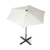 Outdoor Patio Umbrella Table Market Umbrella with Push Button Tilt and 360 Degree Rotation crank for Garden, Deck, Backyard, Pool XH - Beige