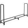 8 Feet Outdoor Steel Firewood Log Rack - black