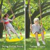 Fun Toys, Tree Swing Toys, Swing Surfing Board, Outdoor Toys for Child Play in Backyard Playground - Yellow