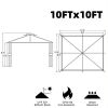 Grand Patio 10x10 Gazebo for Patios Outdoor Gazebo with Mosquito Netting and Curtains Outdoor Privacy Screen for Deck Backyard - 10*10FT