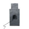 Garden Backyard Pool Modern Water Fountain 24.4inches - Gray - Fiber & Resin