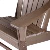 Chair Holder HDPE Patio Chairs Weather Resistant Outdoor Chairs for Lawn, Deck, Backyard, Garden, Fire Pit, Plastic Outdoor Chairs - Teak