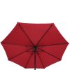 Free shipping 9FT Central Umbrella Waterproof Folding Sunshade for Garden, Backyard, Pool and Deck, Wine Red YJ - Wine Red