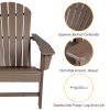 Chair Holder HDPE Patio Chairs Weather Resistant Outdoor Chairs for Lawn, Deck, Backyard, Garden, Fire Pit, Plastic Outdoor Chairs - Teak