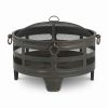 21.6'' H x 26'' W Steel Wood Burning Outdoor Fire Pit - black