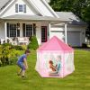 Kids Play Tents Princess for Girls Princess Castle Children Playhouse Indoor Outdoor Use - Pink