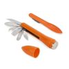 Meat Tenderizer 9 in 1 Tool Multi-Function Tool Portable Knife Camping Outdoor Cooking Knife Kitchen Gadgets Gift for Men Women Cooking Lover - orange