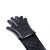 Household Gloves Oven Mitts Kitchen Heat Resistant Silicone Double Insulation Pad for Cooking, Baking, Grilling - black