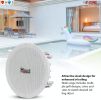 Outdoor Speaker Wired Waterproof System Ceiling Mounted Indoor Outside Patio Backyard Surround Sound Home Exterior 5 Core CL 6.5-12 2 - 6.5" 2-Way