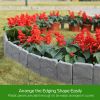 20 PCS Cobbled Stone Effect Plastic Garden Lawn Border Edging - Grey