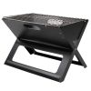 Portable Charcoal Grill Space-saving & Foldable BBQ Barbecue Grill, Large Grilling Surface and Capacity Grill for Camping - Black