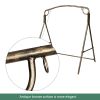 Porch Swing Stand with Antique Bronze Finish, Heavy Duty Swing Frame with Extra Side Bars for Outdoors - Bronze Brush