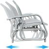 2 Person Swing Glider Chair Patio Swing Bench Garden Rocking Seat for Outdoor Patio,Backyard,Deck Swimming Pool - grey