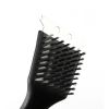 Barbecue Cleaning Brush Wire Bristle Brush with Scraper Grill Oven Cleaner Tool - Black