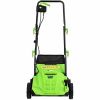 Backyard 2-In-1 Electric Lawn Scarifier And Power Grass Dethatcher W/ 40L Bag - Green - Grass Dethatcher