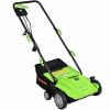 Backyard 2-In-1 Electric Lawn Scarifier And Power Grass Dethatcher W/ 40L Bag - Green - Grass Dethatcher