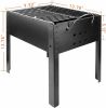 14 inch Portable Grill Charcoa Barbecue Grill, Small D, Portable Grill,Detachable Grill , Mini Tabletop Camping Grill BBQ, Black - black