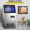 40KG 50KG 60KG 68KG/24H Commercial Home Ice Maker Ice Cube Machine High Ice Yield & Storage For Bar Cafeteria - Silver - 40KG/24H