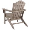 Classic Outdoor Adirondack Chair Set of 2 for Garden Porch Patio Deck Backyard, Weather Resistant Accent Furniture, Brown - brown