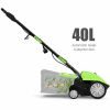 Backyard 2-In-1 Electric Lawn Scarifier And Power Grass Dethatcher W/ 40L Bag - Green - Grass Dethatcher