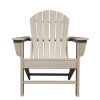 Chair Holder HDPE Patio Chairs Weather Resistant Outdoor Chairs for Lawn, Deck, Backyard, Garden, Fire Pit, Plastic Outdoor Chairs - Natural Wood Wash