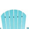 Patio Chairs Weather Resistant Outdoor Chairs for Lawn, Deck, Backyard, Garden, Fire Pit, Plastic Outdoor - Blue