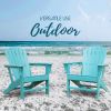 Patio Chairs Weather Resistant Outdoor Chairs for Lawn, Deck, Backyard, Garden, Fire Pit, Plastic Outdoor - Blue