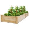 Wooden Vegetable Raised Garden Bed for Backyard Patio Balcony - as show