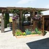 Wooden Vegetable Raised Garden Bed for Backyard Patio Balcony - as show