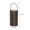 Backyard Patio Hanging Solar Metal Lamp Retro Money Hole Hollow Wind Light - Solar Retro Lanterns - 2 PC